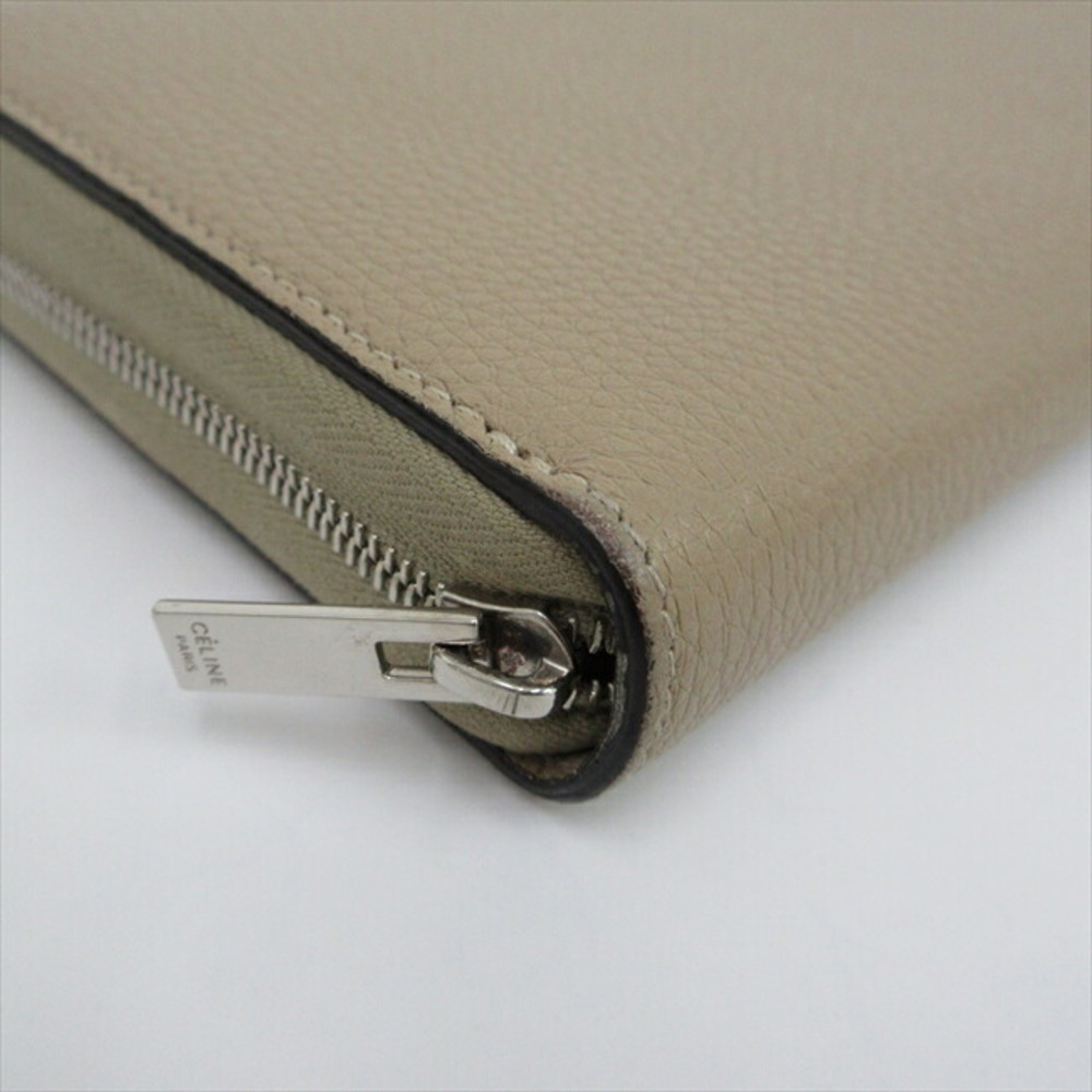 Celine Wallet Around Leather Beige Zip - Picture 4 of 9